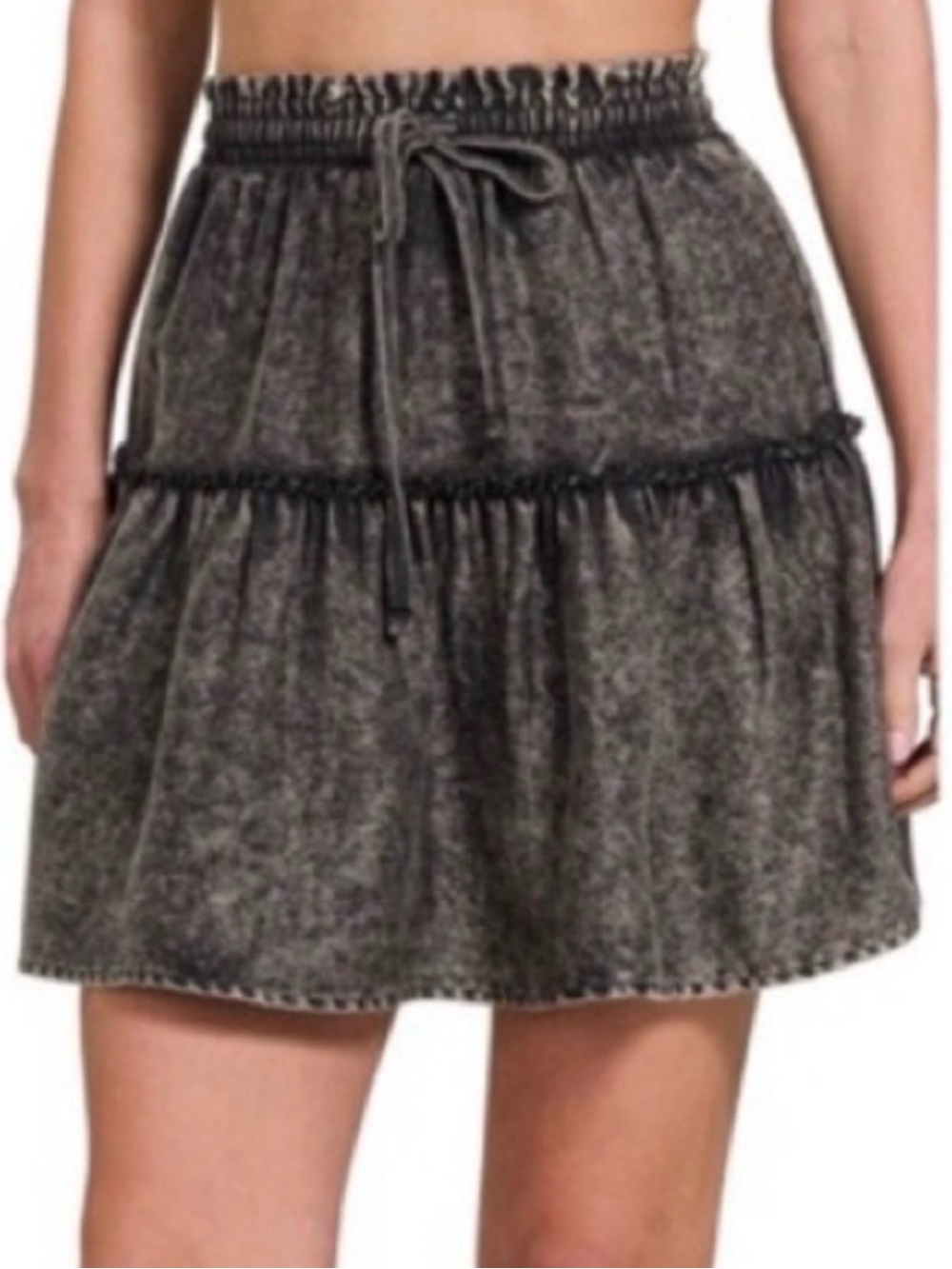 🆕 Zenana Black Tiered Circle Skirt
